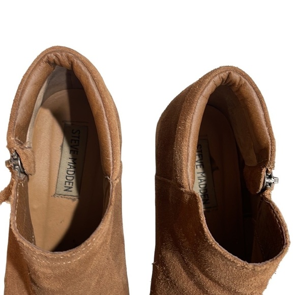 STEVE Madden Chestnut Suede Ankle Bootie SZ 8 - Picture 7 of 8